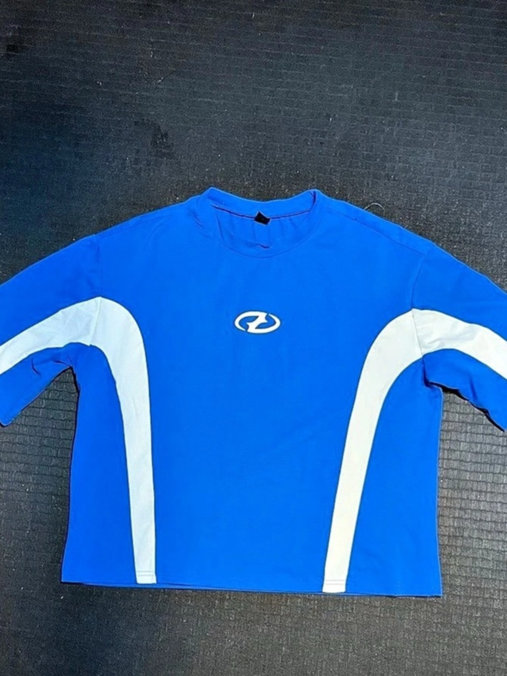 Manfinity Color Block Tee in Blue & White Size Small